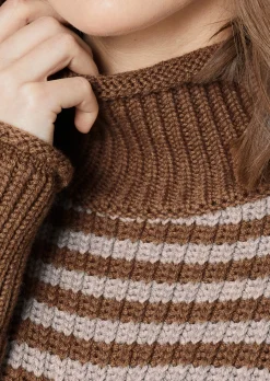 Softer Schurwoll-Pullover mit stylischen Streifen