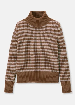 Softer Schurwoll-Pullover mit stylischen Streifen