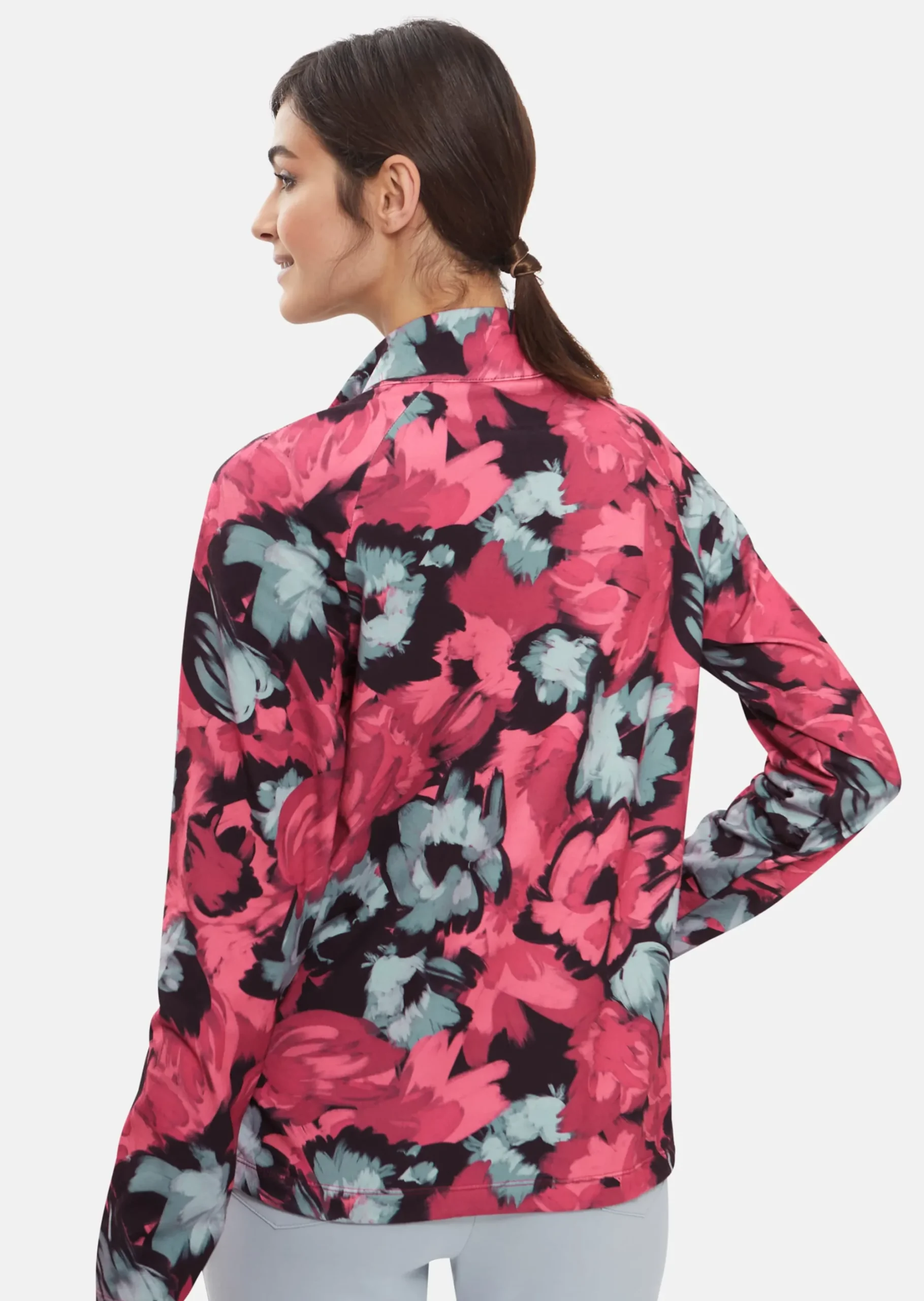 Sportive Jacke mit Blumenprint
