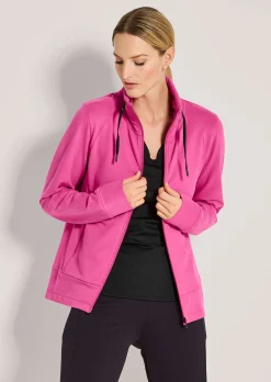 Sportliche Sweatjacke mit Stehkragen