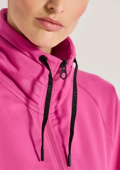 Sportliche Sweatjacke mit Stehkragen