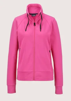 Sportliche Sweatjacke mit Stehkragen
