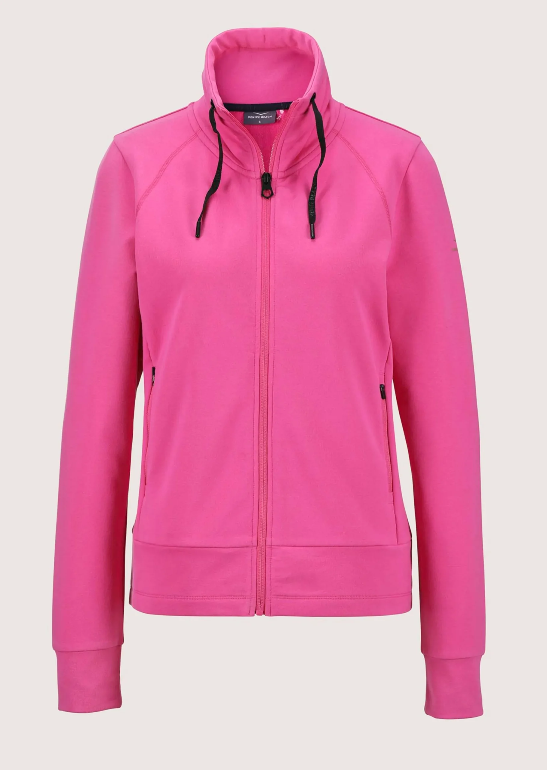 Sportliche Sweatjacke mit Stehkragen