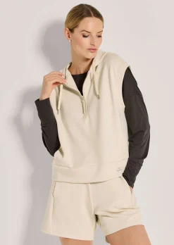 Sportliches Kapuzen-Sweatshirt ohne Arm