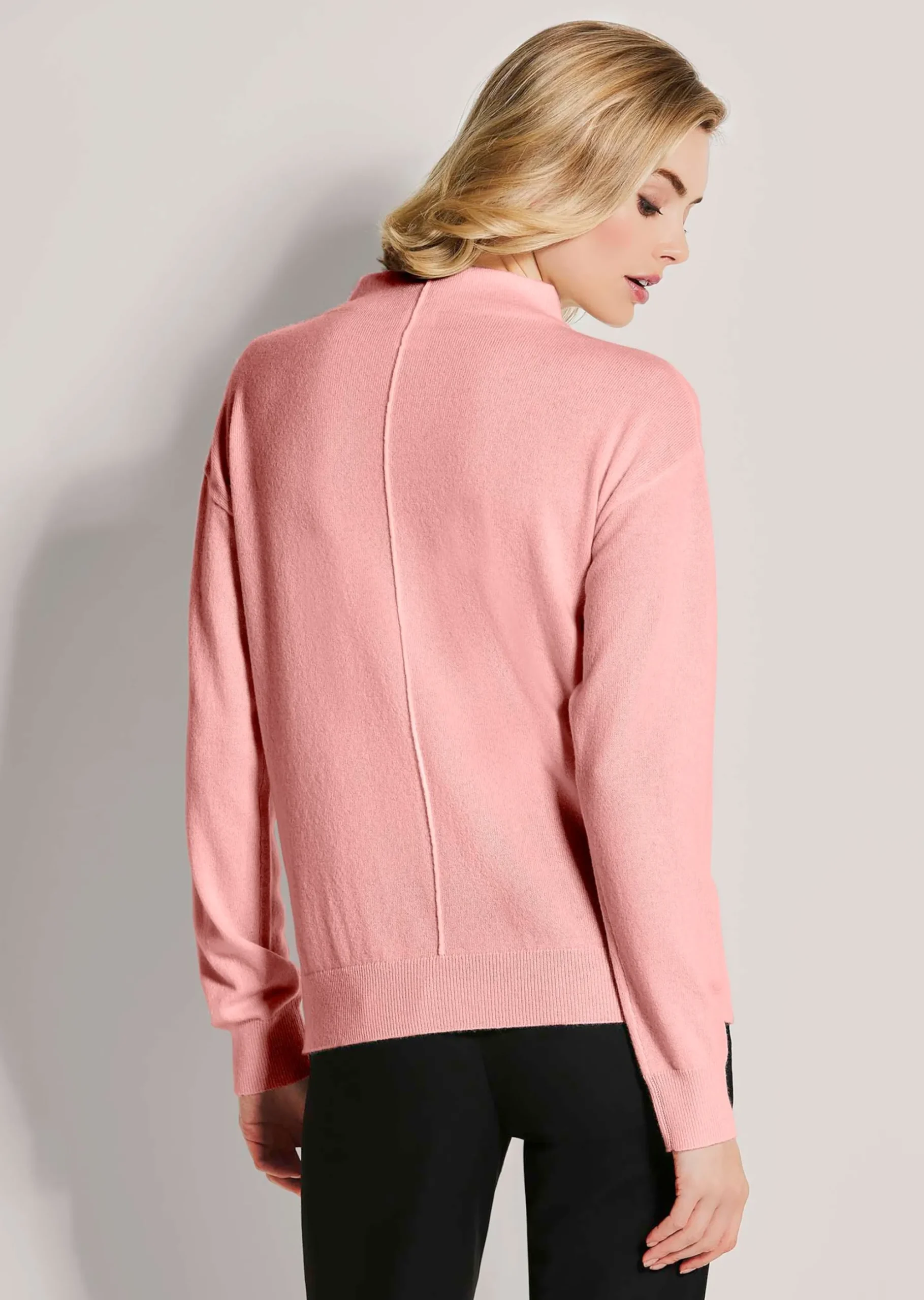 Stehkragen-Pullover aus nachhaltigem Kaschmir