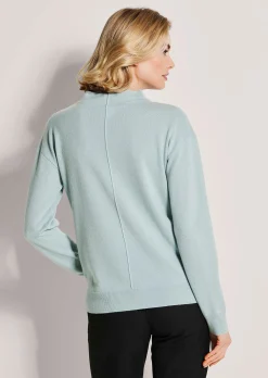 Stehkragen-Pullover aus nachhaltigem Kaschmir