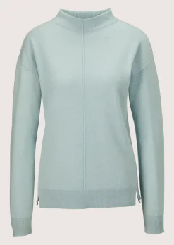 Stehkragen-Pullover aus nachhaltigem Kaschmir