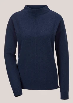 Stehkragen-Pullover aus nachhaltigem Kaschmir