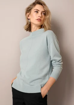 Stehkragen-Pullover aus nachhaltigem Kaschmir