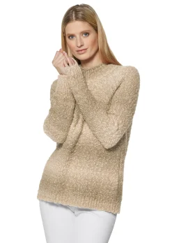 Stehkragenpullover mit raffiniertem Farbverlauf