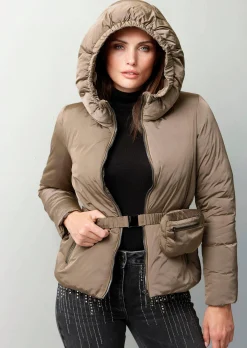 Steppjacke mit abnehmbarer Bauchtasche