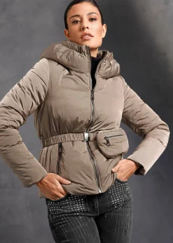 Steppjacke mit abnehmbarer Bauchtasche