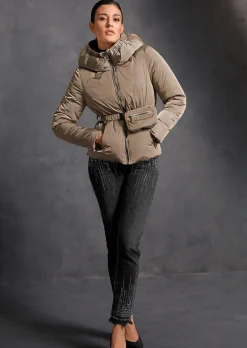 Steppjacke mit abnehmbarer Bauchtasche