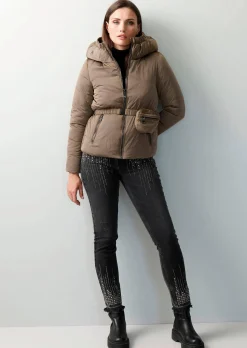 Steppjacke mit abnehmbarer Bauchtasche