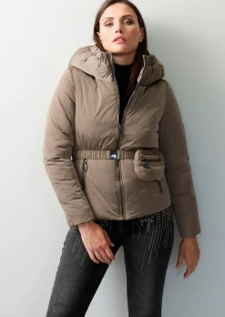 Steppjacke mit abnehmbarer Bauchtasche