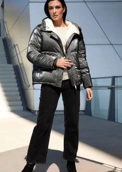 Steppjacke mit Teddyfell