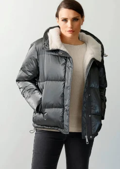 Steppjacke mit Teddyfell