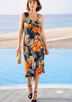 Strandkleid mit Blumendruck