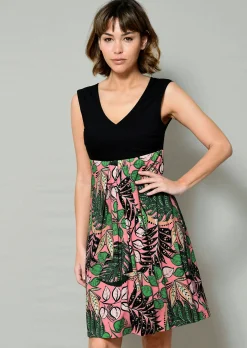 Strandkleid mit grafischem Druck