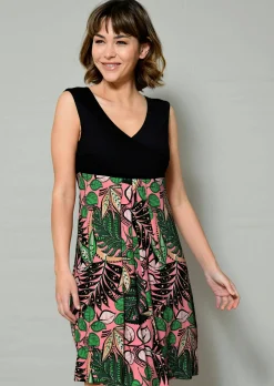 Strandkleid mit grafischem Druck