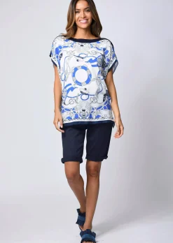 Strandshirt im maritimen Dessin