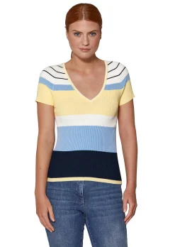 Streifen-Pullover aus softem Viskose-Mix