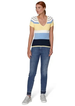 Streifen-Pullover aus softem Viskose-Mix