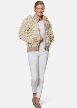 Strickjacke im Teddy-Look