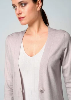 Strickjacke in Maxilänge