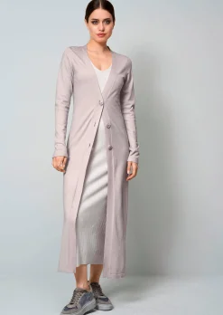Strickjacke in Maxilänge