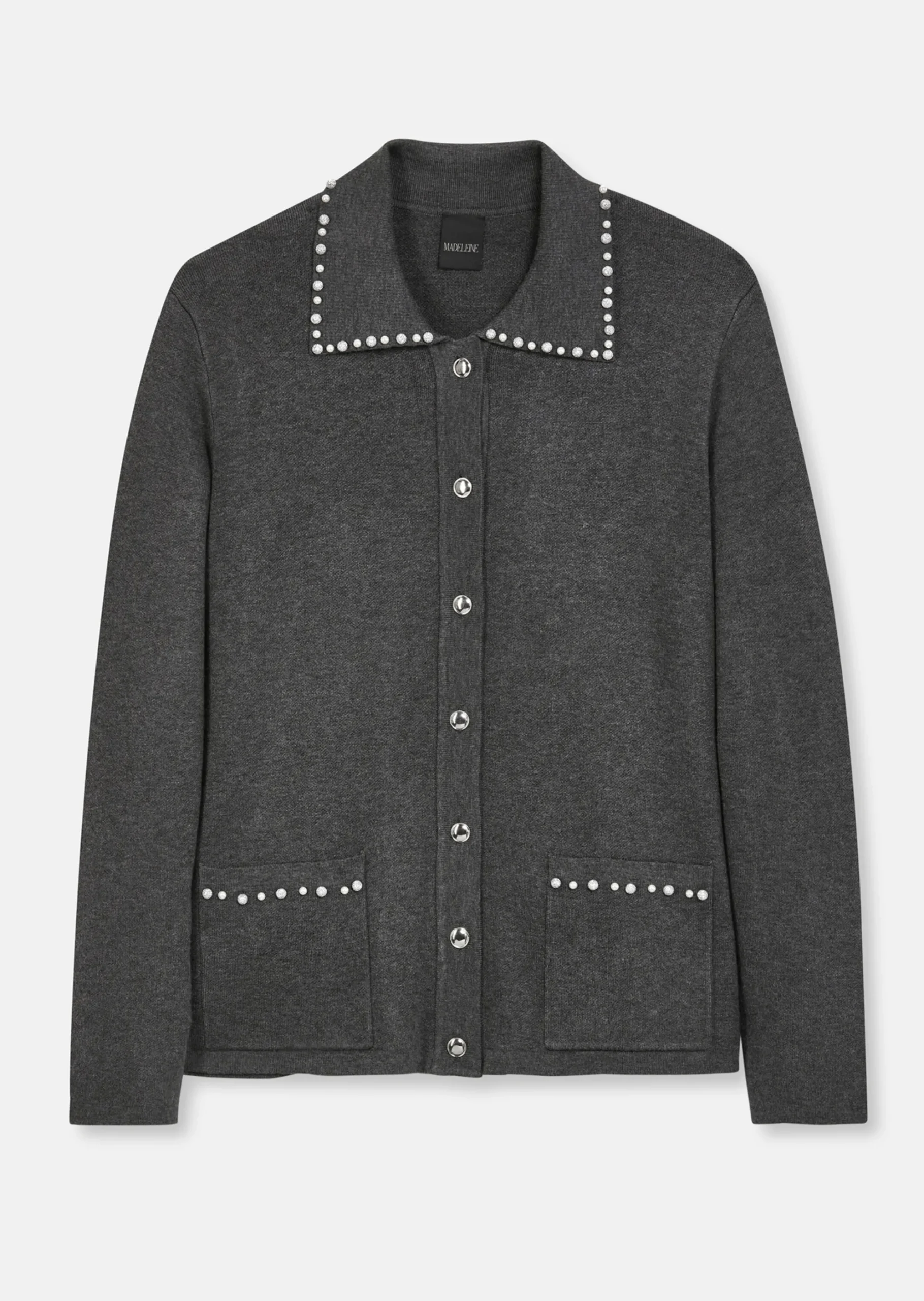 Strickjacke mit Zierperlen