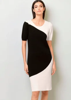 Strickkleid in Bicolour-Optik