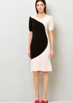 Strickkleid in Bicolour-Optik