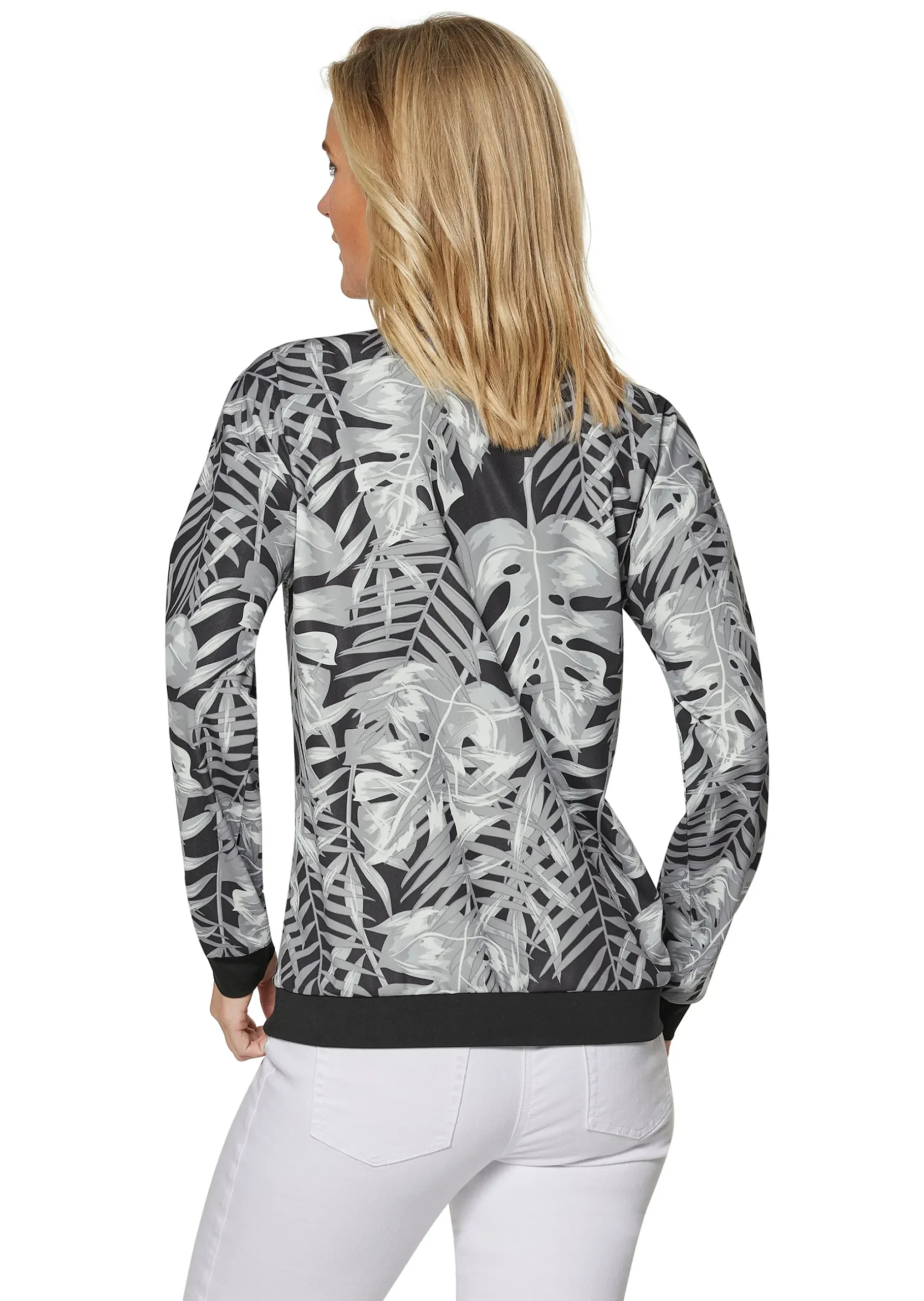 Sweatshirt mit Blätterprint