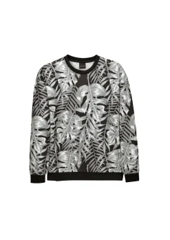 Sweatshirt mit Blätterprint