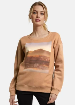 Sweatshirt mit Landschafts-Print