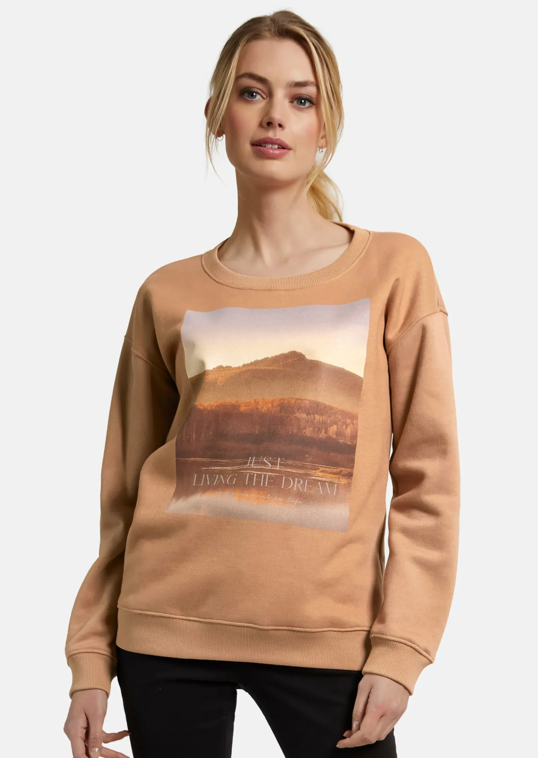 Sweatshirt mit Landschafts-Print