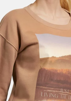 Sweatshirt mit Landschafts-Print