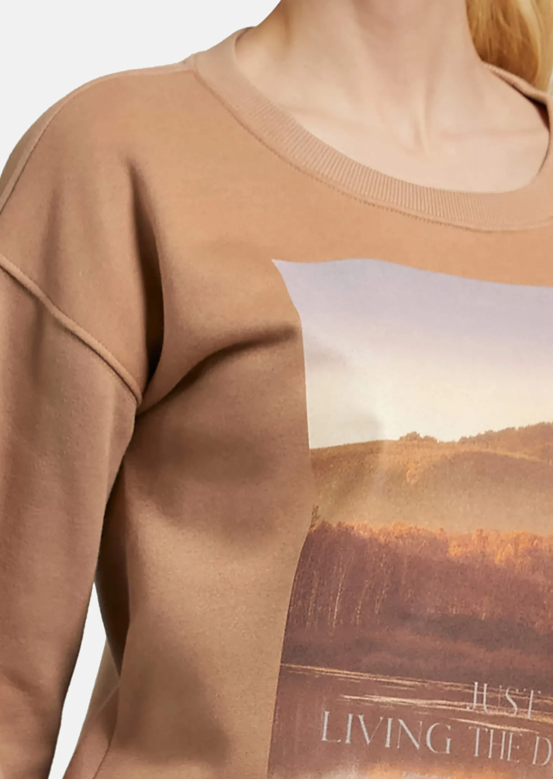 Sweatshirt mit Landschafts-Print