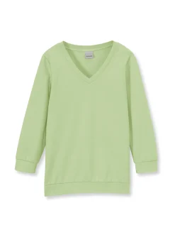 Sweatshirt mit 3/4-langen Ärmeln.