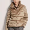 Wattierte Steppjacke mit Stehkragen