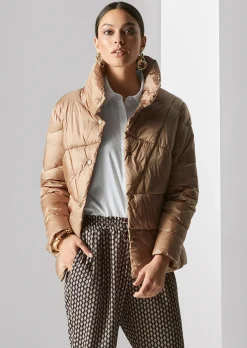 Wattierte Steppjacke mit Stehkragen