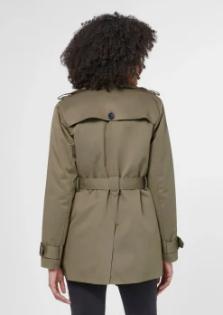 Zweireihige Trench-Jacke mit Steppfutter