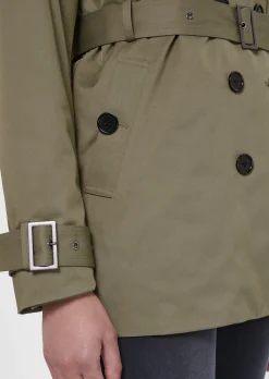 Zweireihige Trench-Jacke mit Steppfutter