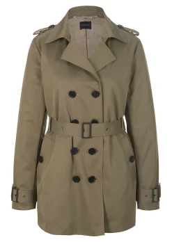 Zweireihige Trench-Jacke mit Steppfutter